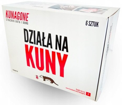 Kunagone 6-pak naturalny odstraszacz kun do samochodu, na poddasze, działa na kuny i inne, dzikie zwierzęta KUNAGONE