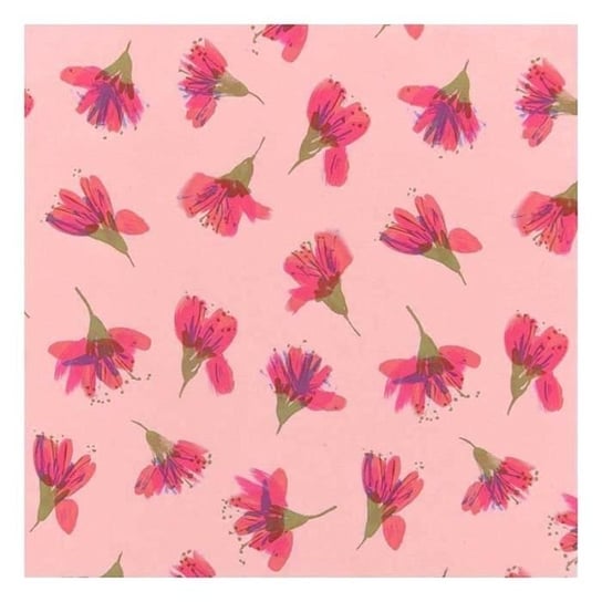 Kupon z tkaniny w kwiaty wiśni 50 x 140 cm - różowy Inna marka