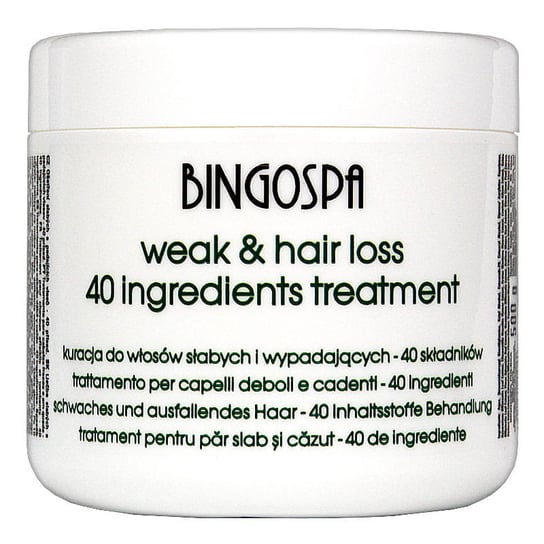Kuracja do włosów 40 aktywnych składników 500 g BINGOSPA BINGOSPA