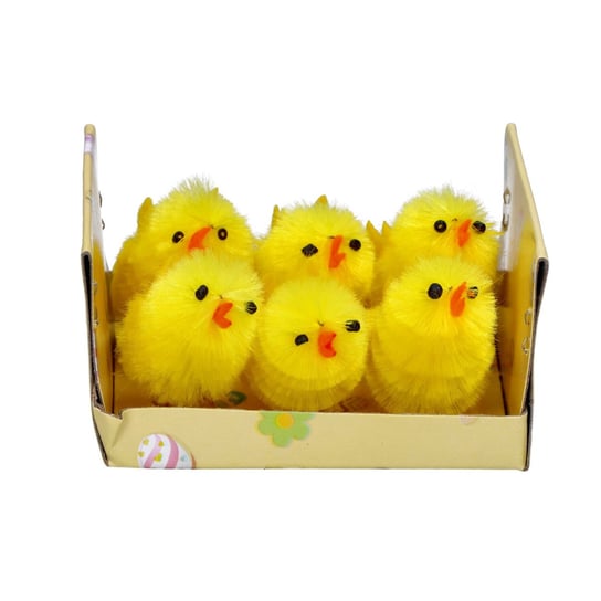 Kurczaczki żółte klasyczne wielkanocne ozdoby 6szt Inna marka