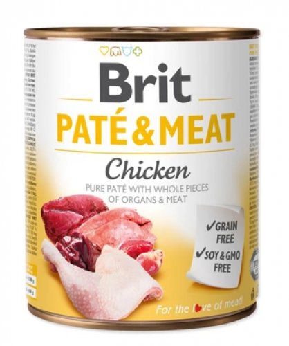 Kurczak BRIT Pate&Meat Chicken, 800 g Brit