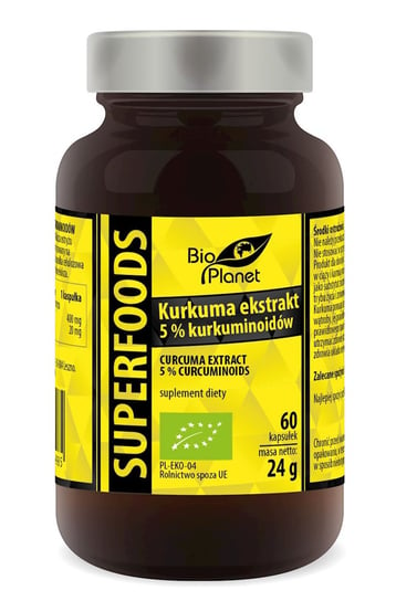 Kurkuma Ekstrakt Bio Suplement diety, 60 kaps. (420 Mg) - Bio Planet Bio Planet
