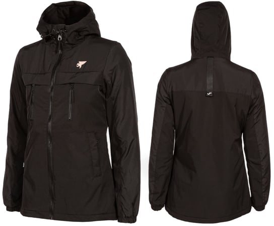 Kurtka damska przeciwdeszczowa Joma Explorer anorak z kapturem polarowa podszewka czarna Joma