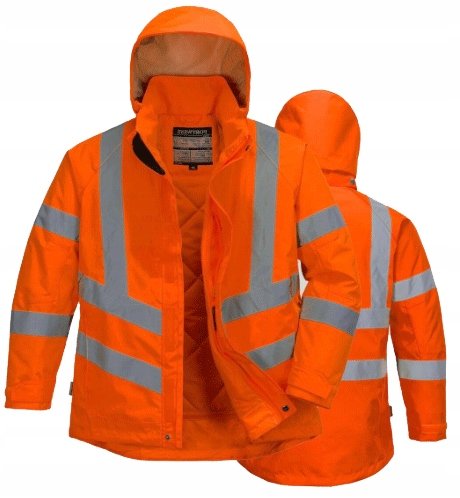 Kurtka damska zimowa odpinany kaptur robocza ostrzegawcza orange XXL LW74 PORTWEST Portwest