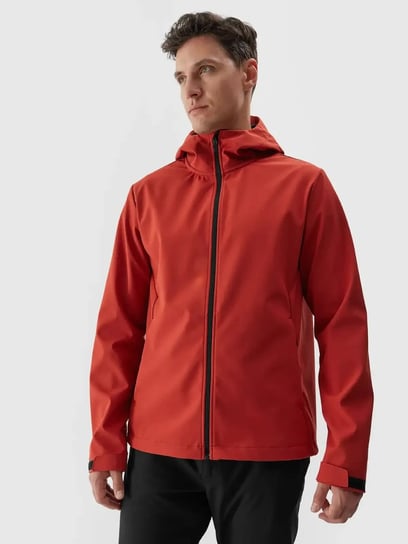 Kurtka męska softshell wiatroodporna 4F 4FWAW24TSOFM283-61S Czerwony 4F