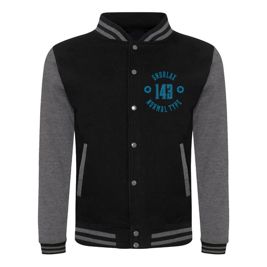 Kurtka Pokemon Unisex Dla Dorosłych Snorlax Varsity Jacket (L / Czarny / Niebieski) Pokemon