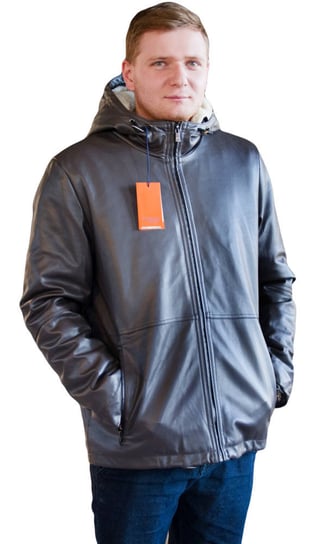 Kurtka Trussardi Jeans Jacket Over Fit With Hood Eco Leather-L Inna marka