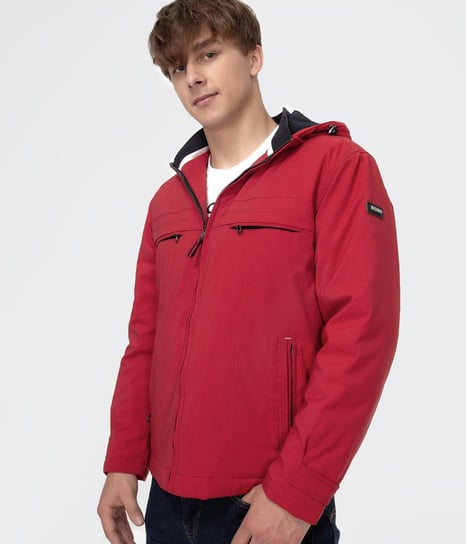 Kurtka z kapturem czerwona FIGARO 9039 RED-M Lee Cooper