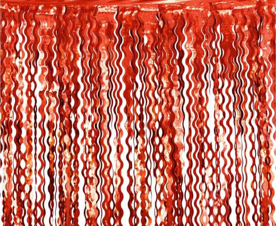 Kurtyna Spirale Metaliczna Czerwona 100 X 200 Cm GoDan
