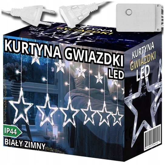 Kurtyna Świetlna Gwiazdki Led Białe Zimne Lampki Choinkowe Długa Girlanda ARSA GO