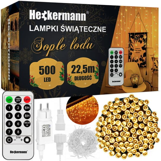Kurtyna Świetlna Heckermann Cl-Lhl-05 500LED Warm Lampki Świąteczne Heckermann