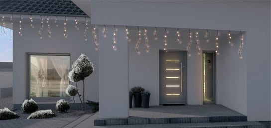 Kurtyna świetlna LED, BULINEX Sople 13-558, 100 diod LED, 4,8 m, 3,72 W, barwa biała ciepła Bulinex