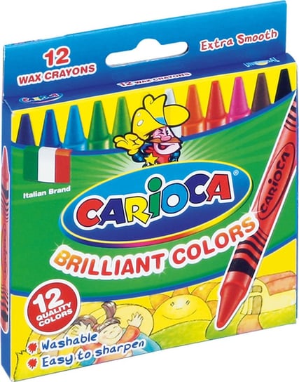 KW Trade, kredki świecowe, Carioca, 12 kolorów Carioca