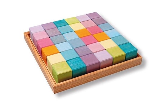 Kwadrat z 36 pastelowymi kostkami 1+ Grimm's Grimm's