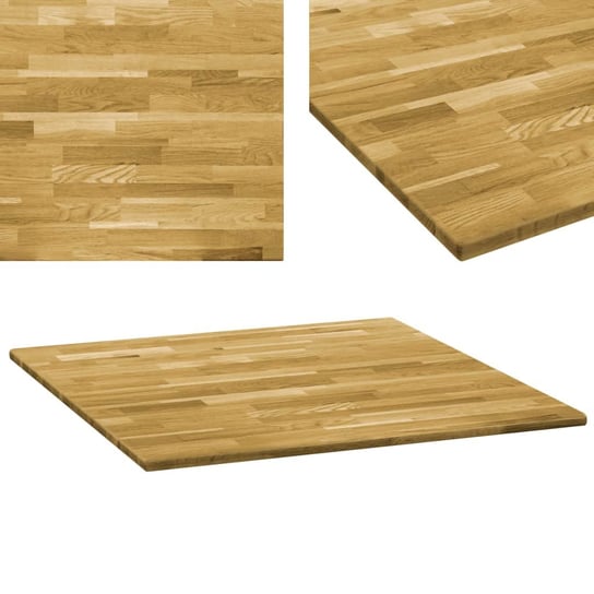 Kwadratowy blat vidaXL do stolika z drewna dębowego, 23mm, 70x70cm vidaXL