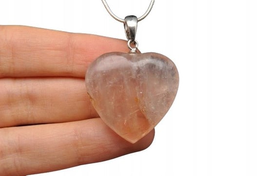 Kwarc Z Hematytem Piękna Naturalna Zawieszka Serce Nr 16 Handmade