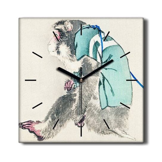 Kwarcowy zegar na płótnie Zwierzę małpa 30x30 cm, Coloray Coloray