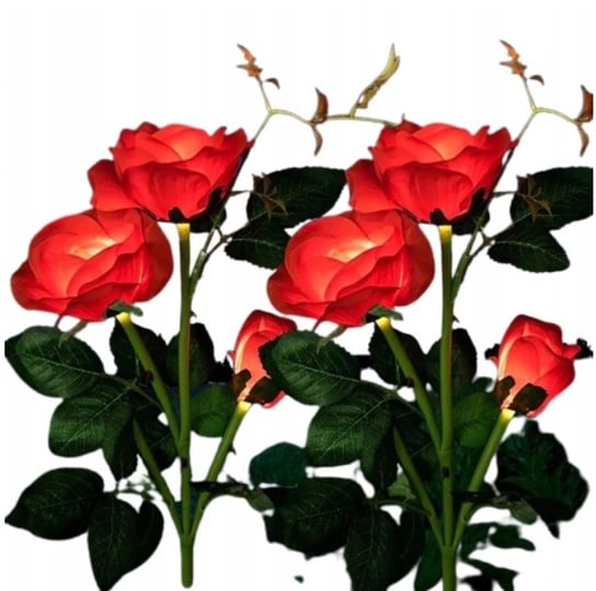 Kwiat Róża solarna 2 sztuki LAMPA SOLARNA led WBIJANA KWIATY OGRÓD  kolory Inna marka