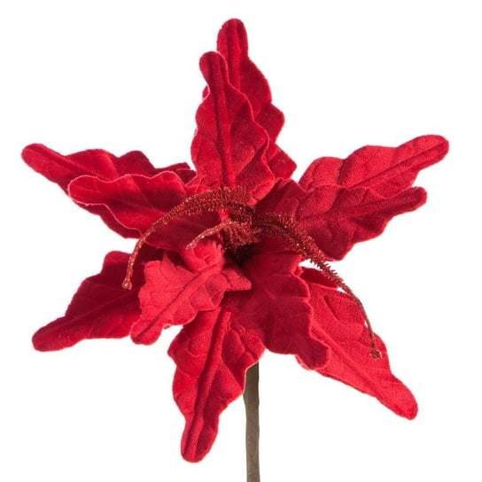 Kwiat Świąteczny Dekoracyjny 72B 25 Cm Czerwony Eurofirany