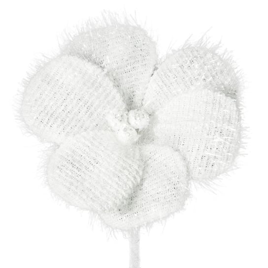 Kwiat Świąteczny Dekoracyjny 74 15 Cm Biały Eurofirany