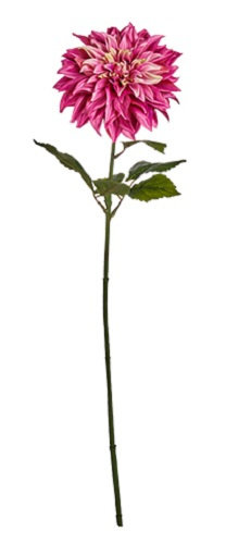 kwiat sztuczny Dalia Morada 16 x 74 cm zielony/różowy TWM