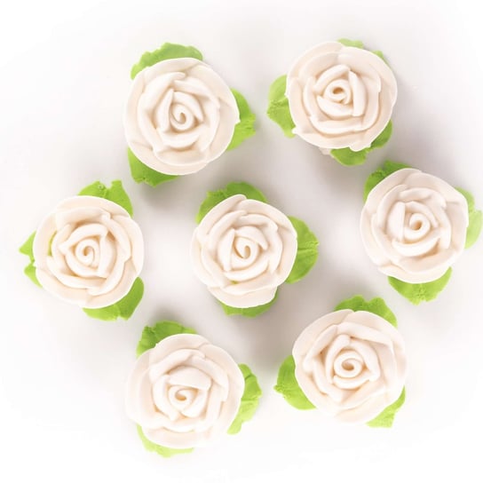 Kwiaty Cukrowe Białe Róże Na Tort Urodzinowy Inna marka