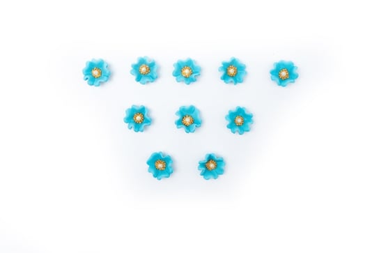 Kwiaty cukrowe na tort Malwa niebieska 10 szt Inna marka