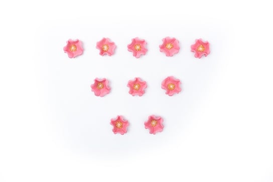 Kwiaty cukrowe na tort Malwa różowa 10 szt Slado