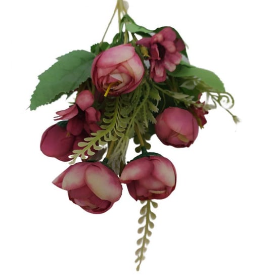 Kwiaty dekoracyjne Bukiet Andżela ciemny róż ciemny róź Wisan