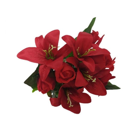 Kwiaty dekoracyjne Bukiet Lilia czerwony czerwony Wisan