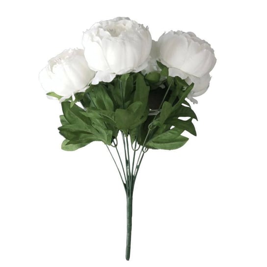 Kwiaty dekoracyjne Bukiet Peoni Biały biały Wisan