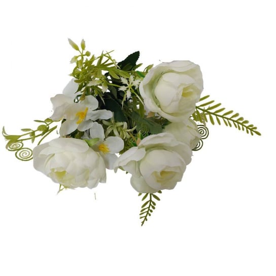 Kwiaty dekoracyjne Bukiet różyczek biały biały Wisan
