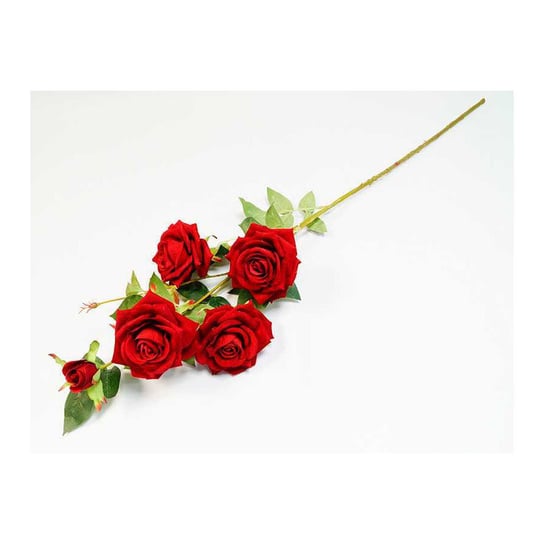 Kwiaty dekoracyjne Gałązka Róży czerwień czerwony Wisan