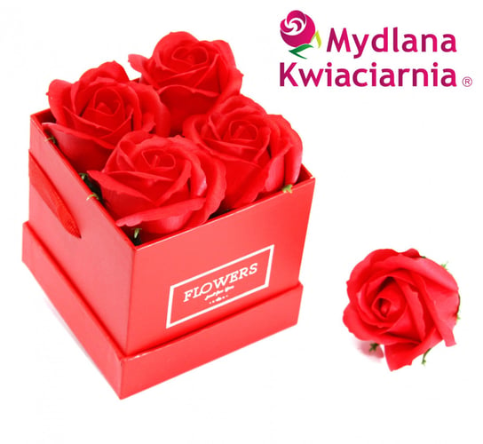 Kwiaty Mydlane Flower Box 4YOU - czerwone róże Mydlana Kwiaciarnia