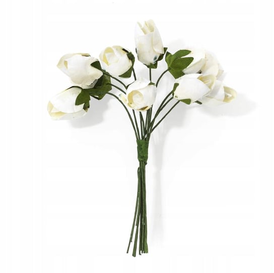 Kwiaty Papierowe Tulipany Bukiet 10 Sztuk Biały Galeria Papieru