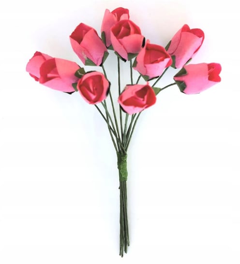 Kwiaty Papierowe Tulipany Bukiet 10 Sztuk Różowy Galeria Papieru