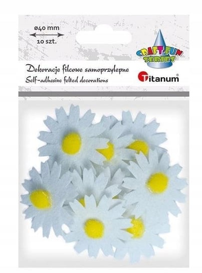 Kwiaty Samoprzylepne 10Szt Białe Titanum Titanum