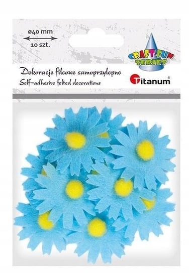 Kwiaty Samoprzylepne 10Szt Niebieskie Titanum Titanum