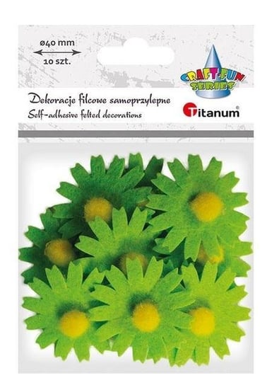 Kwiaty Samoprzylepne 10Szt Zielone Titanum Titanum