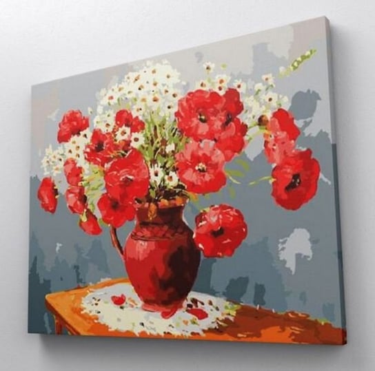 Kwiaty w glinianym dzbanku - Malowanie po numerach 50x40 cm ArtOnly