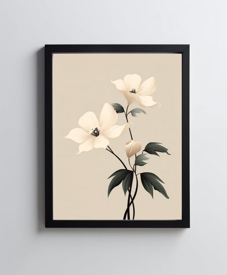 Kwiaty w stylu Japandi - 40x50 cm - Bez ramy Harmony Posters