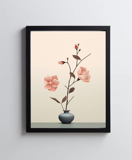 Kwiaty w stylu Japandi - 50x70 cm - Bez ramy Harmony Posters