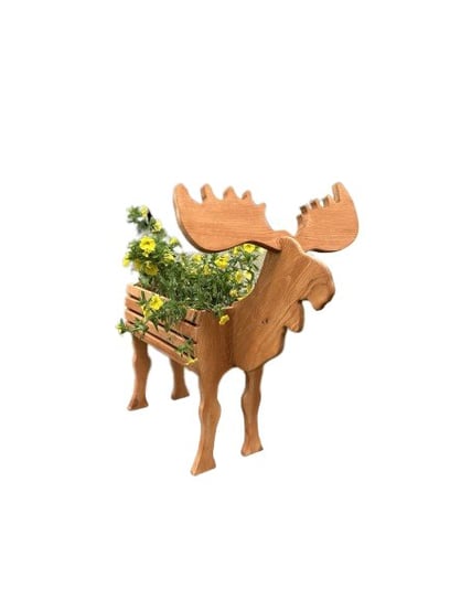 Kwietnik drewniany na prezent stojący donica do domu ogrodu na kwiaty boho ŁOŚ tik Home Toys