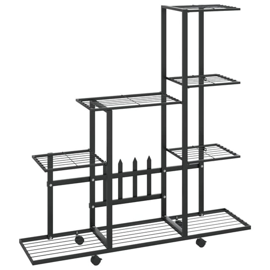 Kwietnik metalowy z kółkami - Czarny (94,5x25x92,5 Inna marka