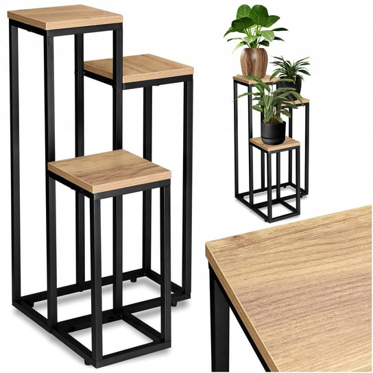Kwietnik Stojący Metalowy Loftowy Industrialny MUNIR Craft LoftInspired