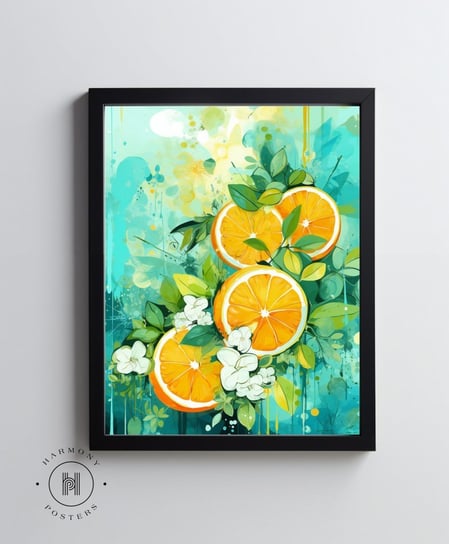 Kwitnące pomarańcze - 50x70 cm - Bez ramy Harmony Posters