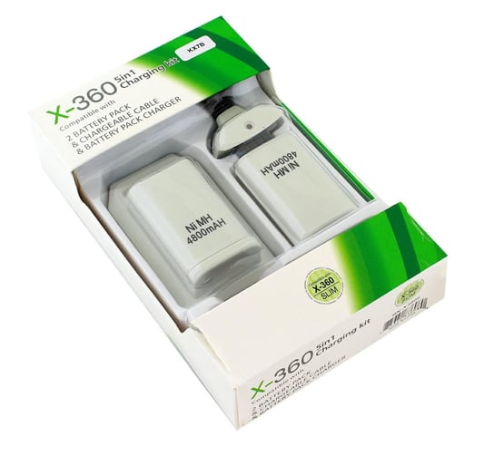 Kx7B 2X Bateria Xbox 360 Kabel Usb White zakupytv.net