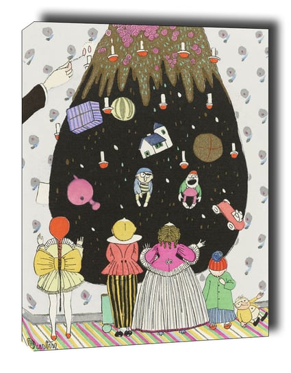 L’Arbre Merveilleux - Costumes d’enfants pour Nöel - obraz na płótnie 20x30 cm Galeria Plakatu