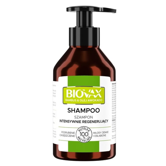 L'Biotica, Biovax Bambus & Olej Avocado, szampon intensywnie regenerujący, 200 ml Biovax
