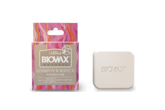 L'Biotica, Biovax Botanic, szampon w kostce malina moroszka i baicapil, 82 g Biovax